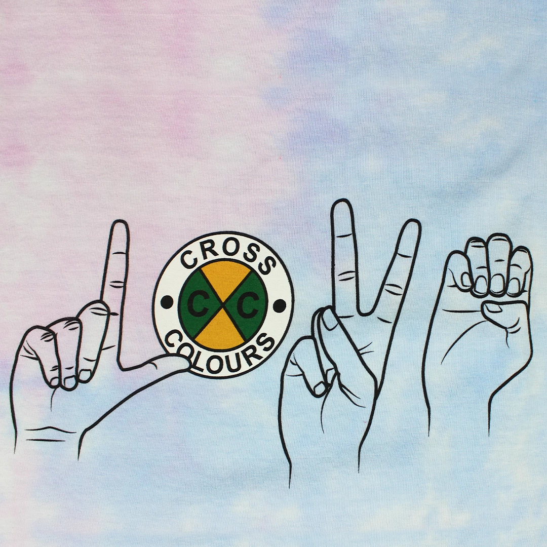 New Arrivals Cross Colours Love T Shirt - Tie Dye 5 New Arrivals Cross Colours Love T Shirt - Tie Dye