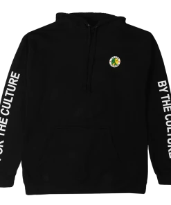 Cross Colours Peace Circle Logo Hoodie - Black New Arrivals