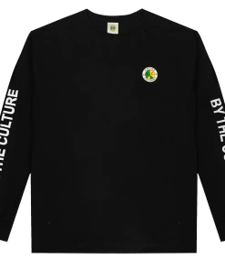 Cross Colours Peace Circle Logo L/S T-Shirt - Black