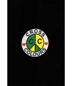 Cross Colours Peace Circle Logo L/S T-Shirt - Black