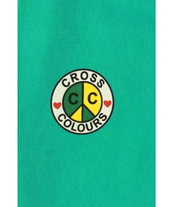 New Arrivals Cross Colours Peace Circle Logo Short - Mint Green
