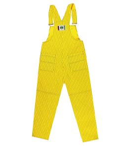 New Arrivals Cross Colours Classic Brushed Twill Overalls - Yellow Pinstripe