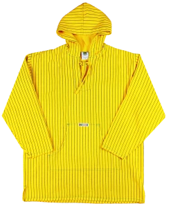 Cross Colours Brushed Twill Poncho - Yellow Pinstripe