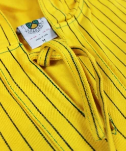 Cross Colours Brushed Twill Poncho - Yellow Pinstripe