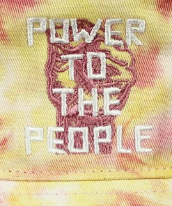 New Arrivals Cross Colours Power To The People Bucket Hat - Tie Dye (Pink/Yellow)