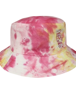 New Arrivals Cross Colours Power To The People Bucket Hat - Tie Dye (Pink/Yellow)