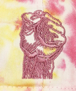 New Arrivals Cross Colours Power To The People Dad Hat - Tie Dye (Pink/Yellow)