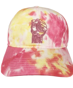 New Arrivals Cross Colours Power To The People Dad Hat - Tie Dye (Pink/Yellow)