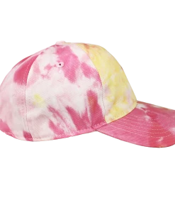 New Arrivals Cross Colours Power To The People Dad Hat - Tie Dye (Pink/Yellow)