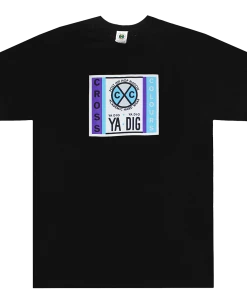 Cross Colours Puff Label Logo T-Shirt - Black New Arrivals