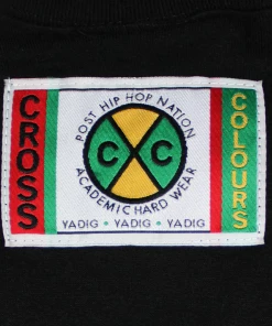 Cross Colours Puff Label Logo T-Shirt - Black New Arrivals