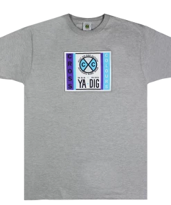 Cross Colours Puff Label Logo T-Shirt - Grey