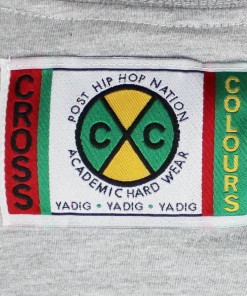 Cross Colours Puff Label Logo T-Shirt - Grey 7 Cross Colours Puff Label Logo T-Shirt - Grey