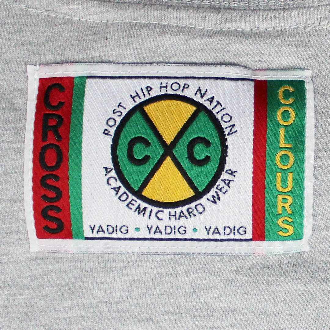 Cross Colours Puff Label Logo T-Shirt - Grey 5 Cross Colours Puff Label Logo T-Shirt - Grey