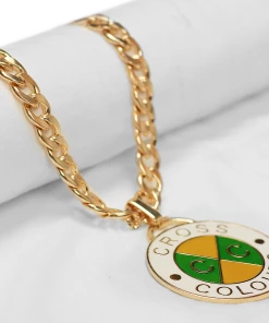 Cross Colours Retro Medallion - Gold/Green