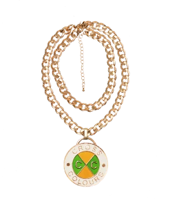 Cross Colours Retro Medallion - Gold/Green