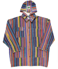 Cross Colours Stripe Hooded Barn Jacket - Multi New Arrivals