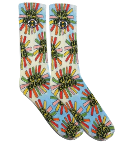 Cross Colours SunshineLogo Socks - Tie Dye Cloud New Arrivals