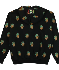Cross Colours Tupac Allover Hoodie - Black New Arrivals
