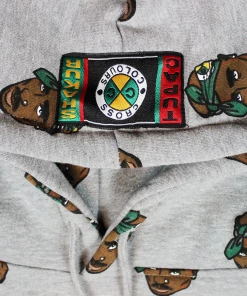 New Arrivals Cross Colours Tupac Allover Hoodie - Grey