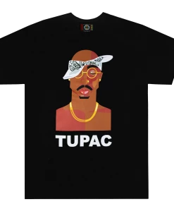 New Arrivals Cross Colours Tupac Pop Art T Shirt - Black