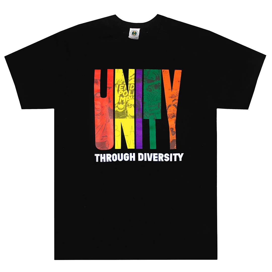 Cross Colours Unity Through Diversity T Shirt - Black 3 Cross Colours Unity Through Diversity T Shirt - Black