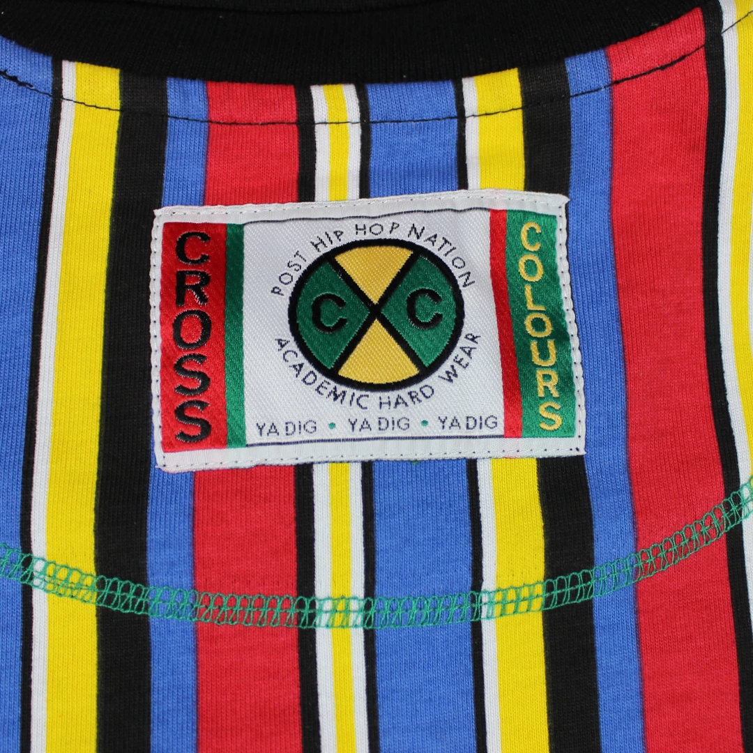 Cross Colours Vertical Stripe Zip L/S Rugby - Blue Multi 6 Cross Colours Vertical Stripe Zip L/S Rugby - Blue Multi