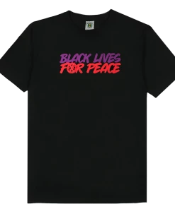 Cross Colours Black Lives For Peace T Shirt - Black New Arrivals