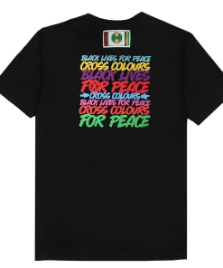 Cross Colours Black Lives For Peace T Shirt - Black New Arrivals