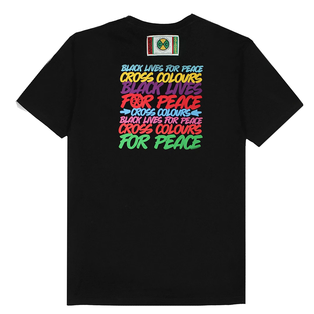 Cross Colours Black Lives For Peace T Shirt - Black New Arrivals 4 Cross Colours Black Lives For Peace T Shirt - Black New Arrivals