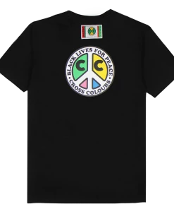 Cross Colours Black Lives For Peace T Shirt - Black