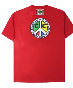 Cross Colours Black Lives For Peace T Shirt - Red New Arrivals
