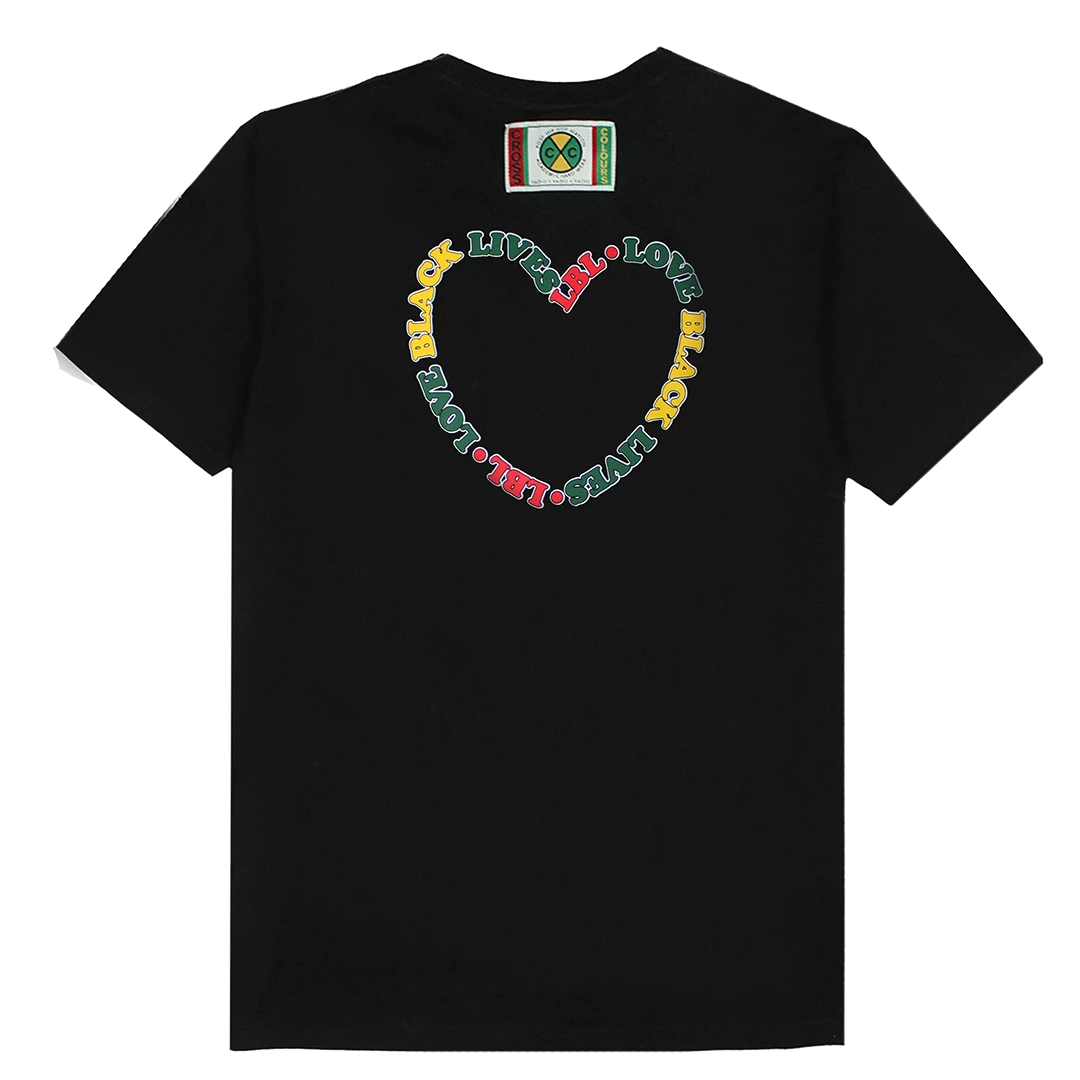 Cross Colours Love Black Lives T Shirt - Black 4 Cross Colours Love Black Lives T Shirt - Black