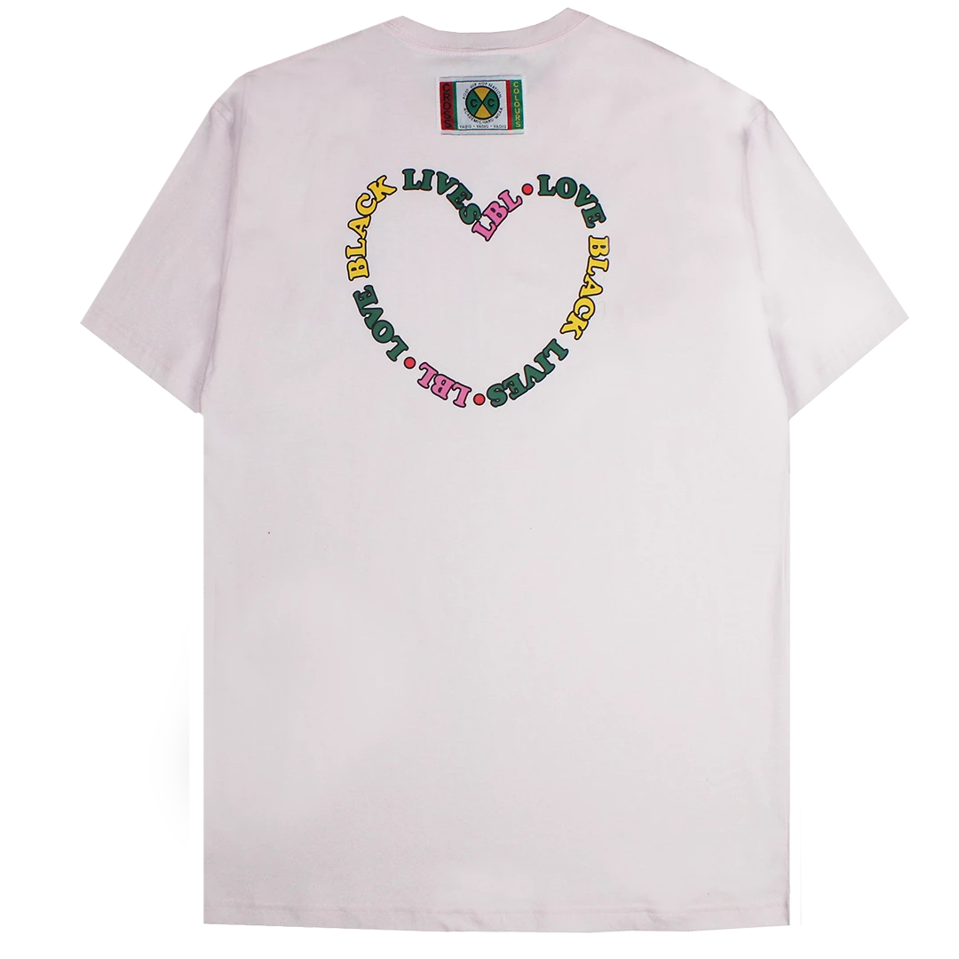 Cross Colours Love Black Lives T Shirt - Pink 4 Cross Colours Love Black Lives T Shirt - Pink