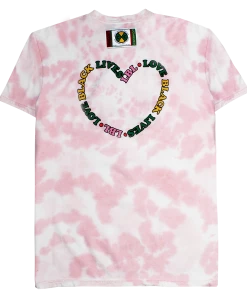 Cross Colours Love Black Lives T Shirt - Pink Tie Dye New Arrivals