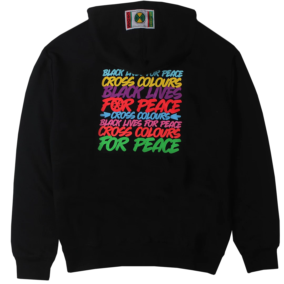 New Arrivals Cross Colours Black Lives For Peace Hoodie - Black 4 New Arrivals Cross Colours Black Lives For Peace Hoodie - Black