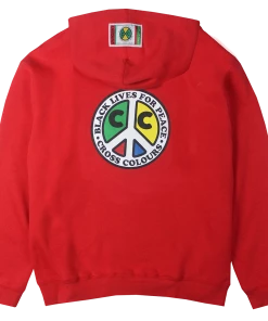 Cross Colours Black Lives For Peace Hoodie - Red New Arrivals