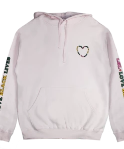 Cross Colours New Arrivals Love Black Lives Hoodie - Pink