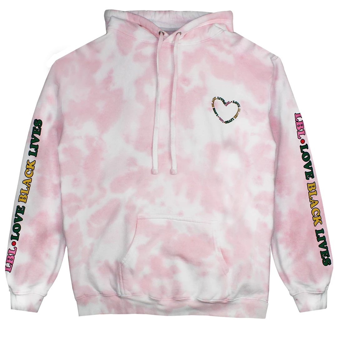 Cross Colours New Arrivals Love Black Lives Hoodie - Pink Tie Dye 3 Cross Colours New Arrivals Love Black Lives Hoodie - Pink Tie Dye