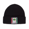 Classic Logos Cross Colours Label Logo Beanie - Black 1 Classic Logos Cross Colours Label Logo Beanie - Black
