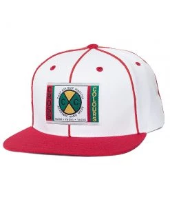 Cross Colours Soutache Snapback - White/Red New Arrivals