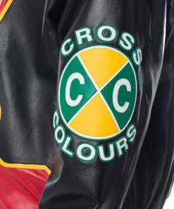 Cross Colours Face 2 Face Leather Jacket - Multi