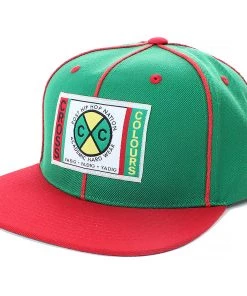 Cross Colours Soutache Snapback - Green/Red