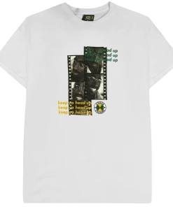 Cross Colours Tupac Keep Ya Head Up T Shirt - White New Arrivals
