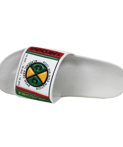 Cross Colours Label Logo Slides - White